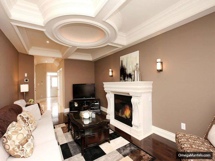 1106.11.538 three pieces fireplace stone mantel - Image 2