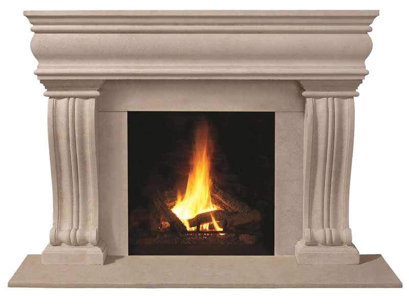1106.536-GS three pieces fireplace stone mantel