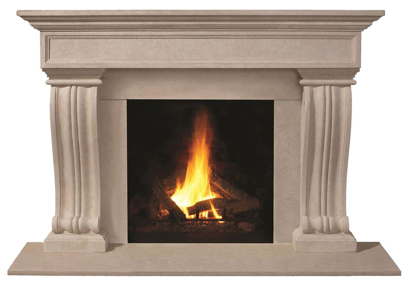 1111.536-GS three pieces fireplace stone mantel