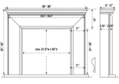 1115.11 One piece fireplace stone mantel - Image 4