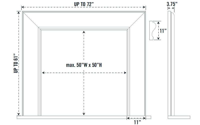 1115.11 One piece fireplace stone mantel - Image 2