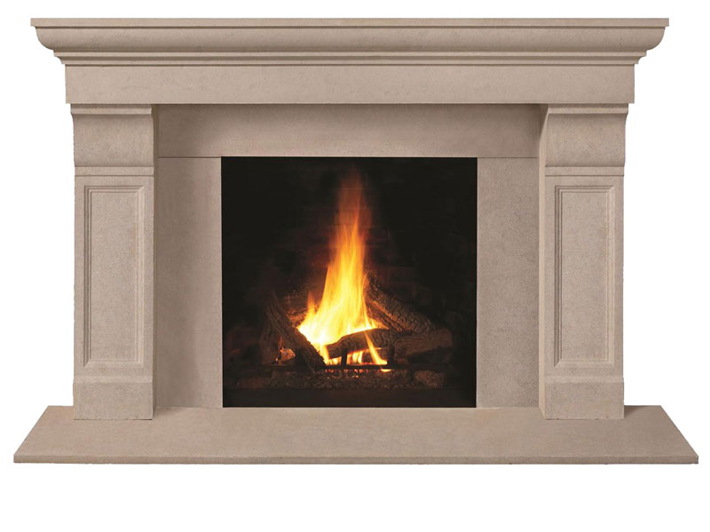 1147.511-GS three pieces fireplace stone mantel