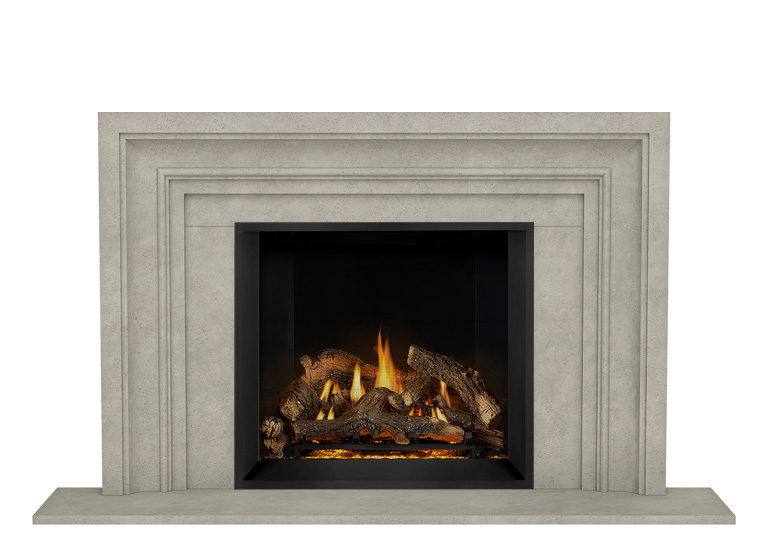 4114.10 One piece picture frame fireplace stone mantel