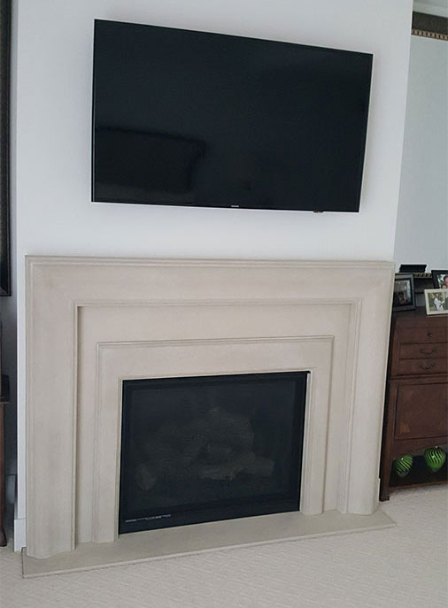 4115.7 One piece picture frame fireplace stone mantel - Image 3