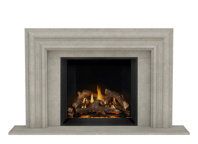 4119.10 One piece picture frame fireplace stone mantel