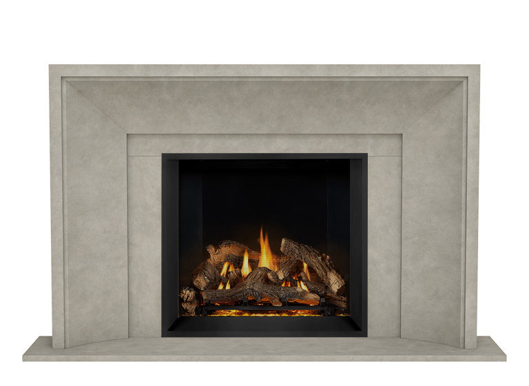 4121.12 One piece picture frame fireplace stone mantel