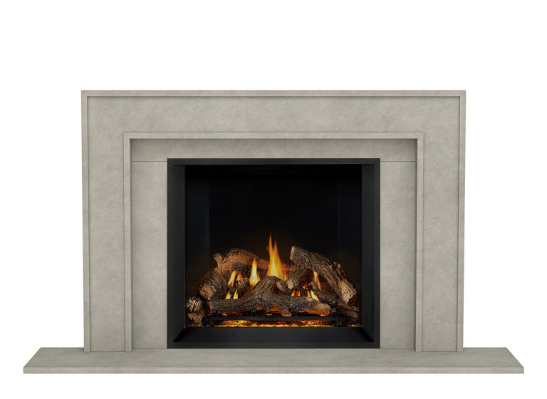 4125.8 One piece picture frame fireplace stone mantel