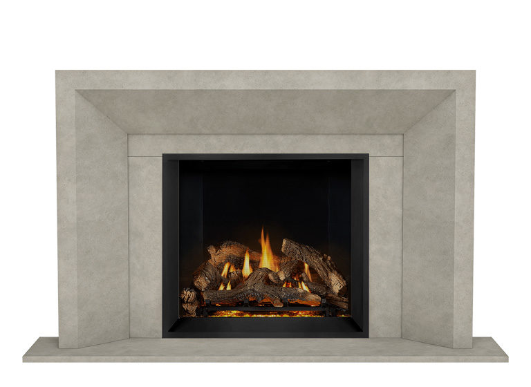 4141.c One piece picture frame fireplace stone mantel