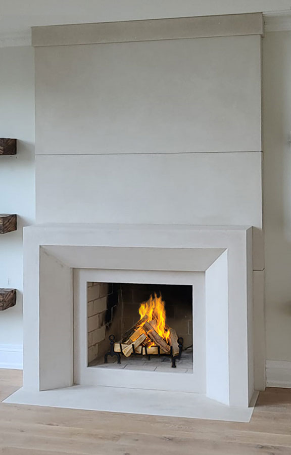 4141.c One piece picture frame fireplace stone mantel - Image 2
