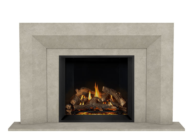 4143.c One piece picture frame fireplace stone mantel