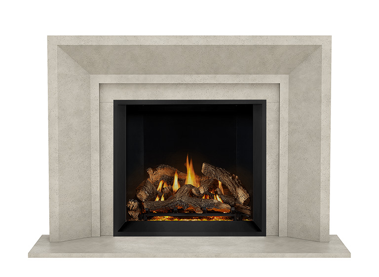 4152.c One piece picture frame fireplace stone mantel
